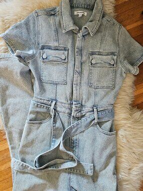 Good American stretch denim jumpsuit Size 1